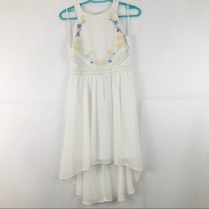 Girl White Dress Hi Low 16 white